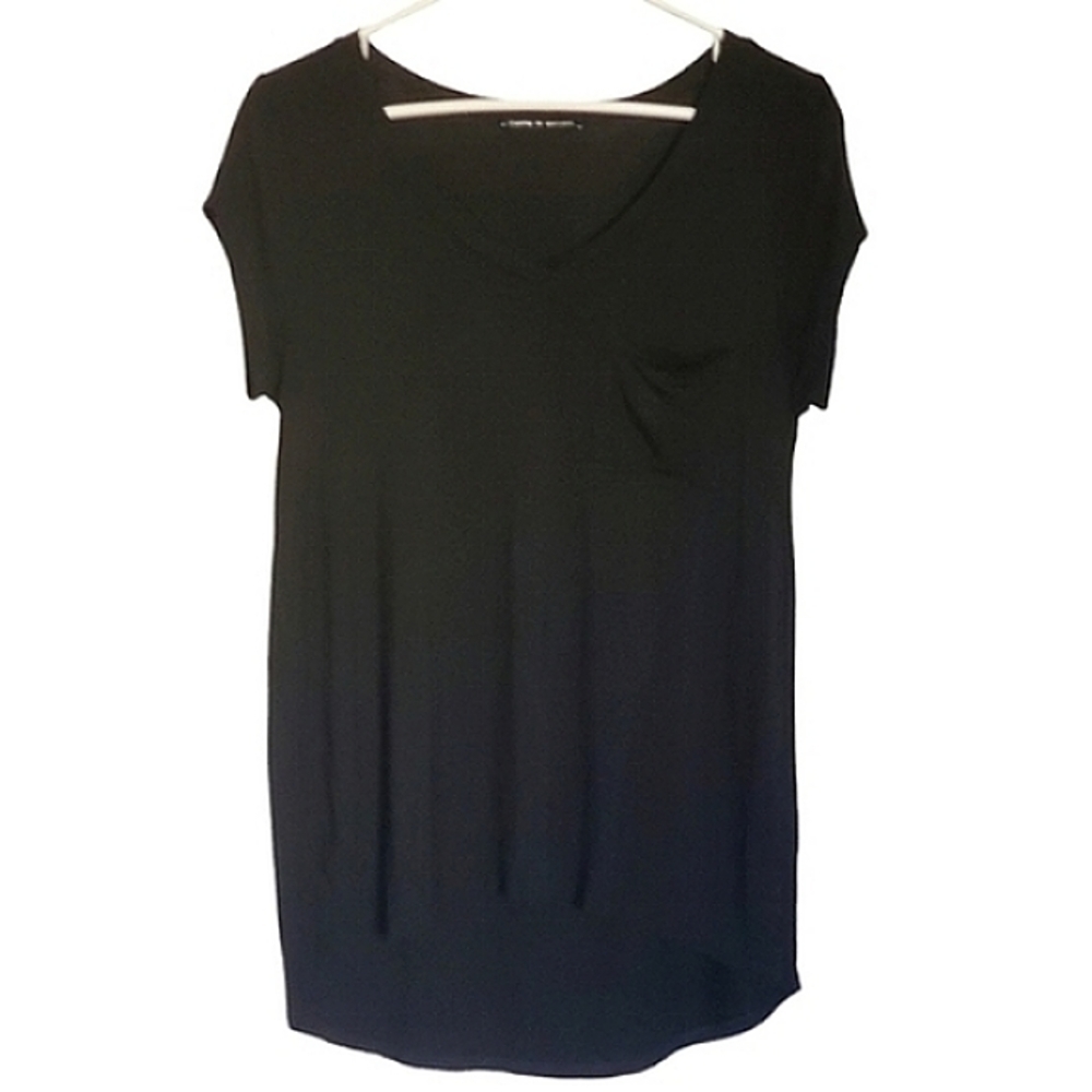 1058 * Cable & Guage Basic Pocket Tee Black Size Unknown